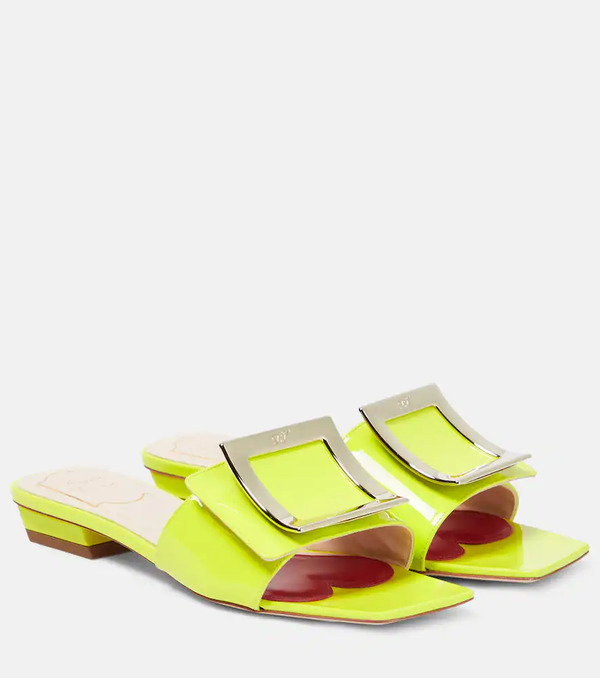 Roger Vivier Roger Vivier Love 45 Patent Leather Mules 