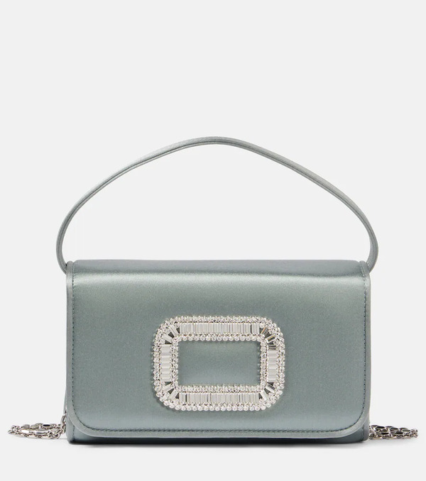  Roger Vivier Roger Vivier Pilgrim Micro Satin Clutch 