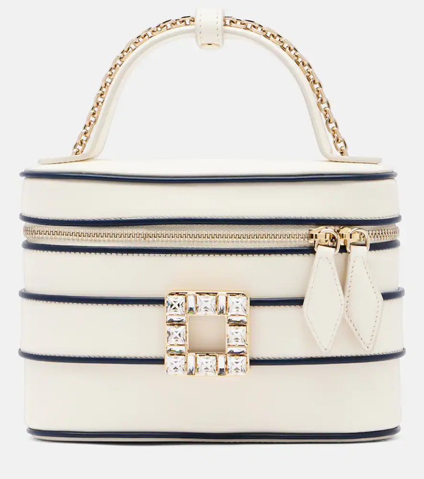  Roger Vivier Roger Vivier Tres Vivier Micro Leather Vanity Bag 