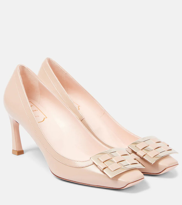  Roger Vivier Roger Vivier Trompette 70 Leather Pumps 