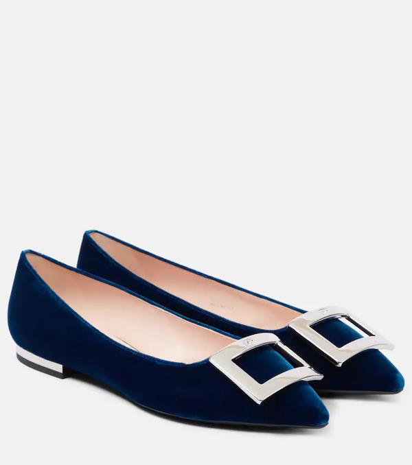  Roger Vivier Roger Vivier Velvet Ballet Flats 
