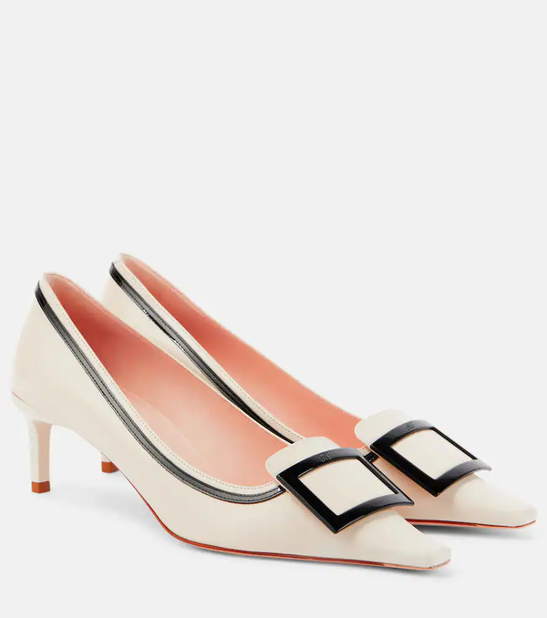  Roger Vivier Roger Vivier Viv' Canard 55 Leather Pumps 