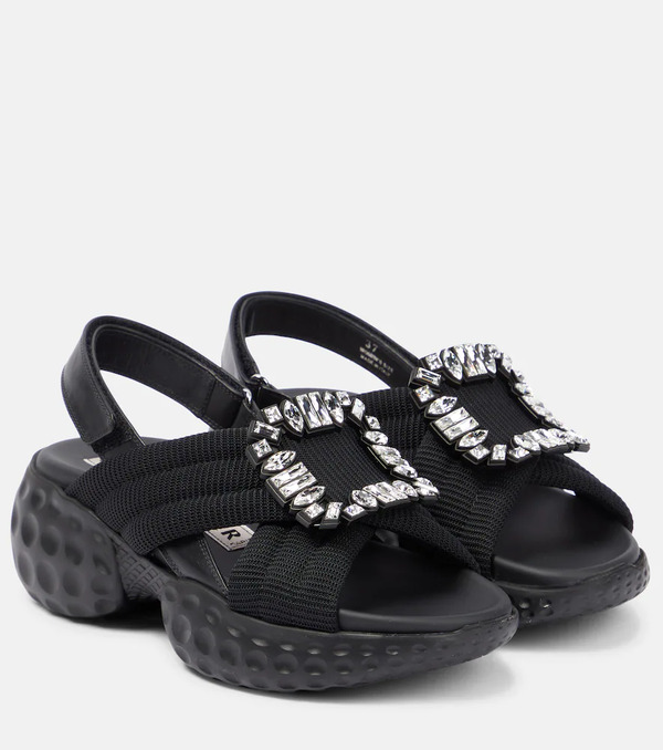  Roger Vivier Roger Vivier Viv' Run Embellished Sandals 