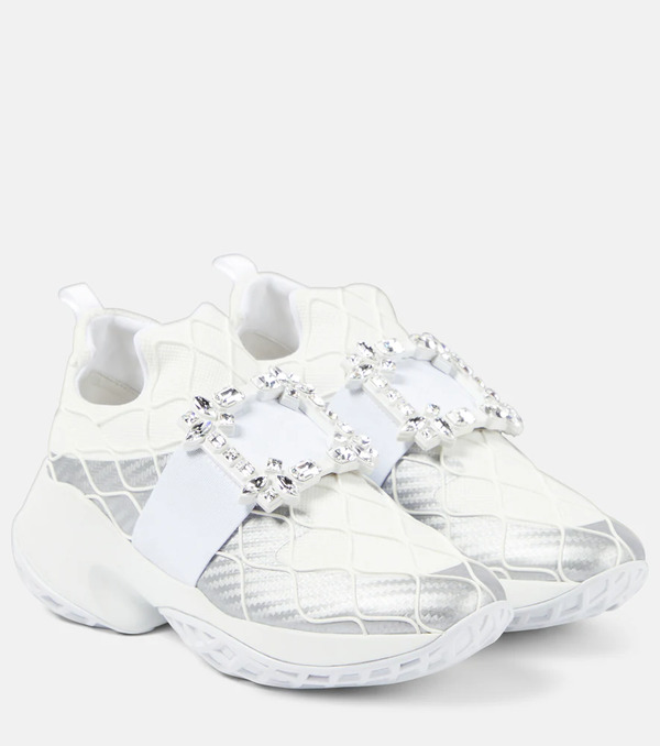  Roger Vivier Roger Vivier Viv' Run Embellished Sneakers 