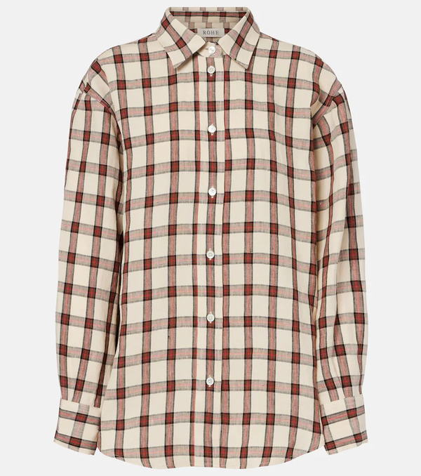  Rohe Rohe Checked Linen Shirt 