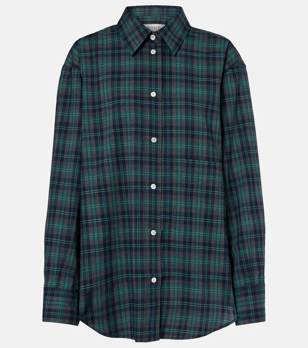  Rohe Rohe Checked Oversized Wool-blend Shirt 