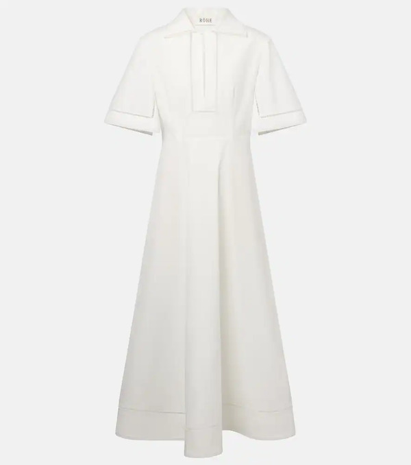  Rohe Rohe Embroidered Cotton Poplin Midi Dress 