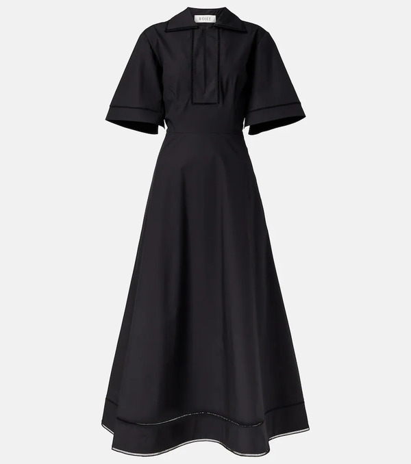  Rohe Rohe Embroidered Cotton Poplin Midi Dress 