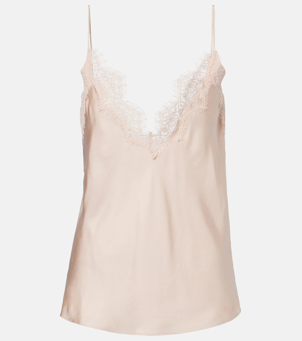  Rohe Rohe Lace-trimmed Silk Top 