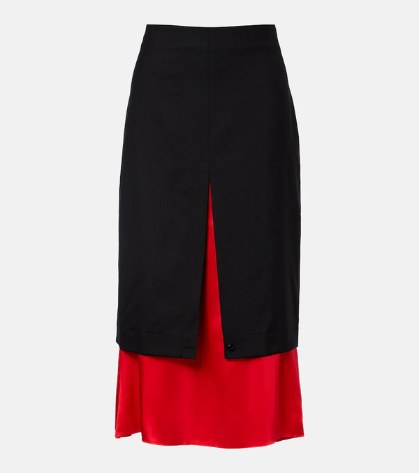  Rohe Rohe Layered Wool Midi Skirt 