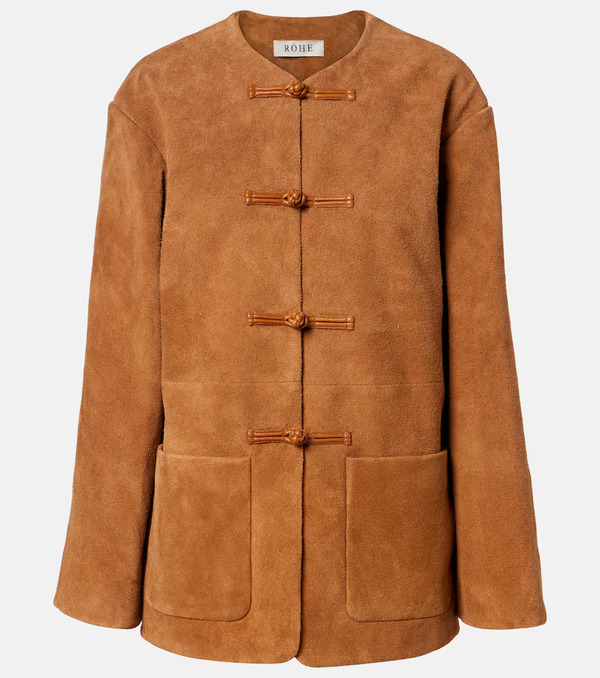  Rohe Rohe Leather-trimmed Suede Jacket 