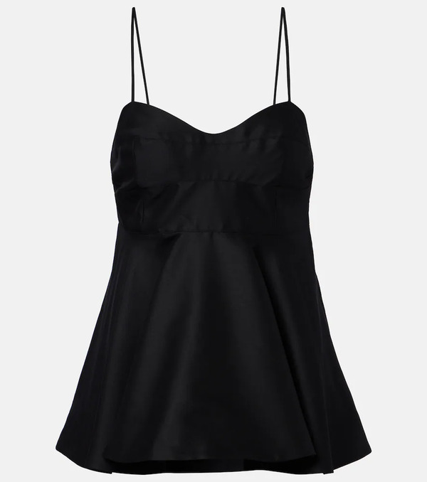  Rohe Rohe Peplum Wool And Silk Bustier Top 