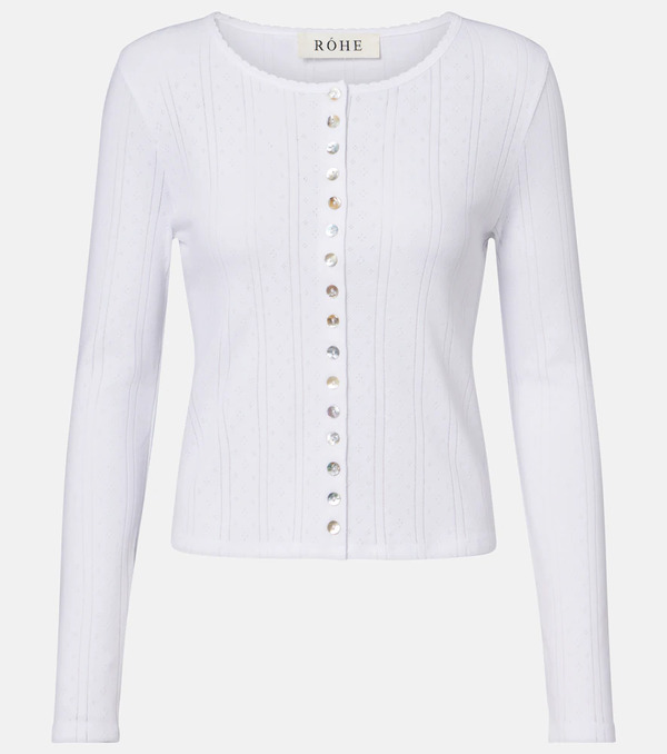  Rohe Rohe Pointelle Cotton Cardigan 
