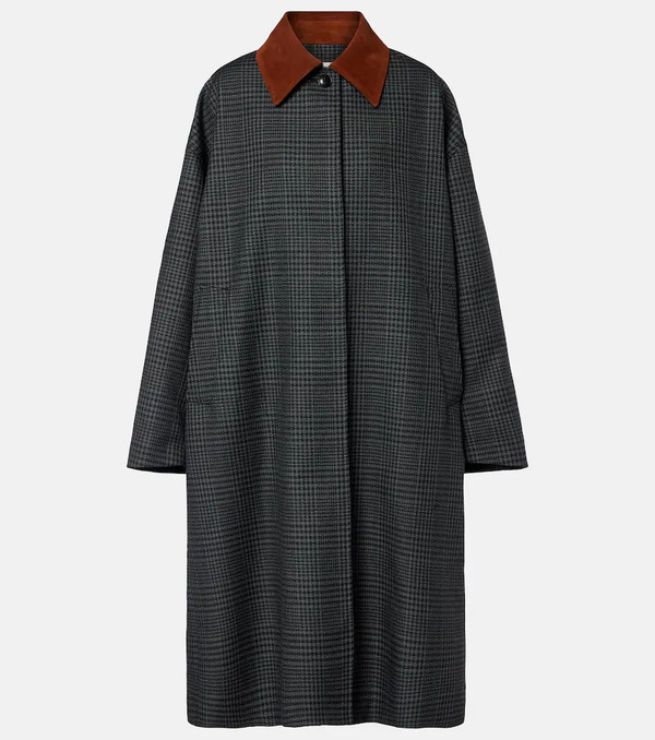  Rohe Rohe Prince Of Wales Check Virgin Wool Coat 