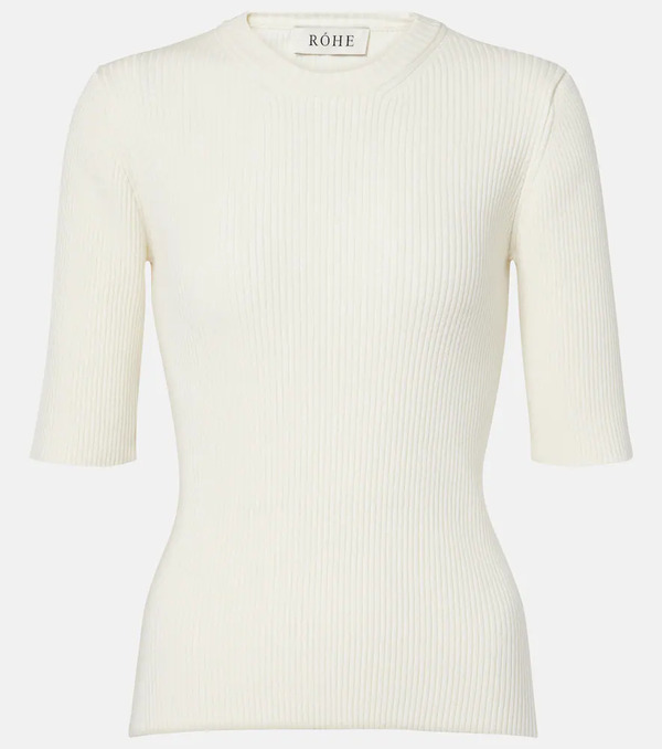  Rohe Rohe Ribbed-knit Cotton-blend Top 
