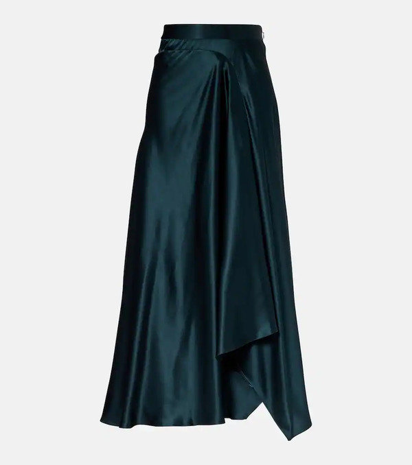  Roksanda Roksanda Asha Asymmetric Silk Satin Maxi Skirt 