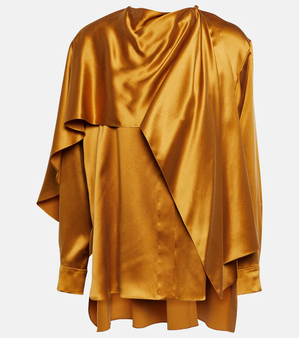  Roksanda Roksanda Kata Draped Silk Satin Top 