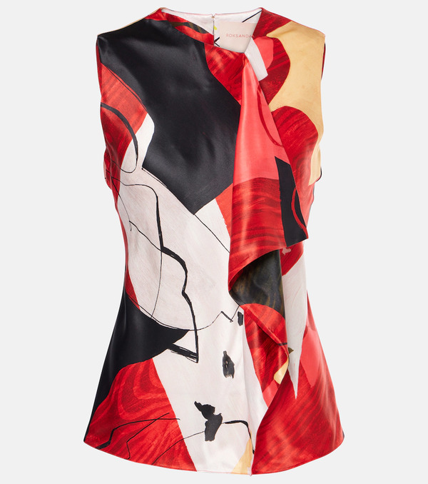  Roksanda Roksanda Kiara Printed Satin Top 