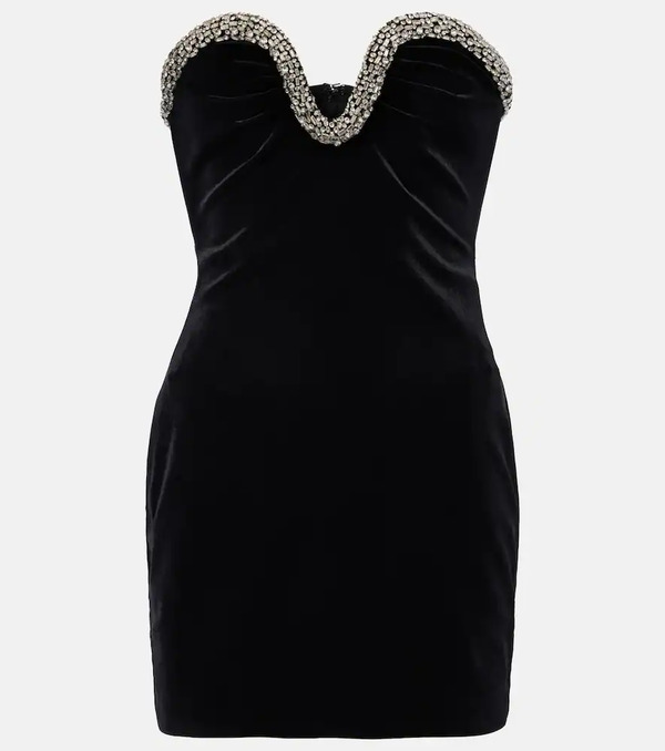  Roland Mouret Roland Mouret Embellished Velvet Corset Dress 