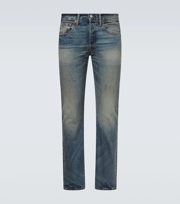  Rrl Rrl Distressed Slim Jeans 