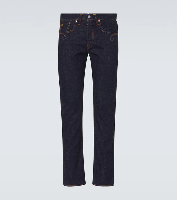  Rrl Rrl Embroidered Slim Jeans 