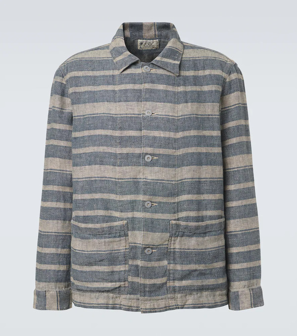  Rrl Rrl Striped Linen Overshirt 