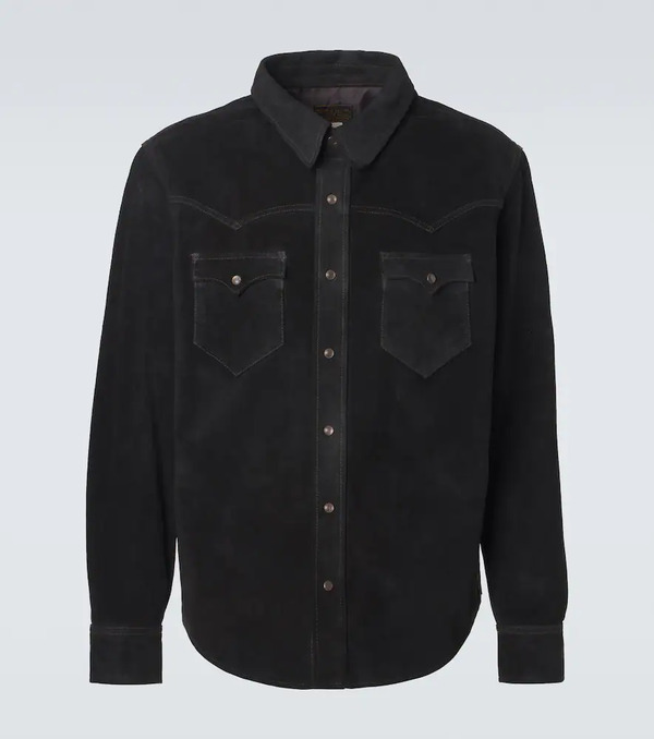  Rrl Rrl Suede Western Shirt 