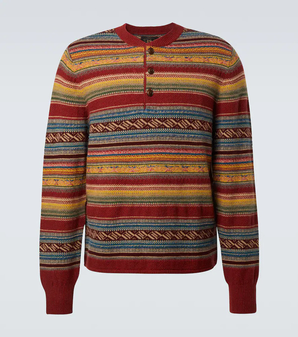  Rrl Rrl Wool-blend Jacquard Sweater 