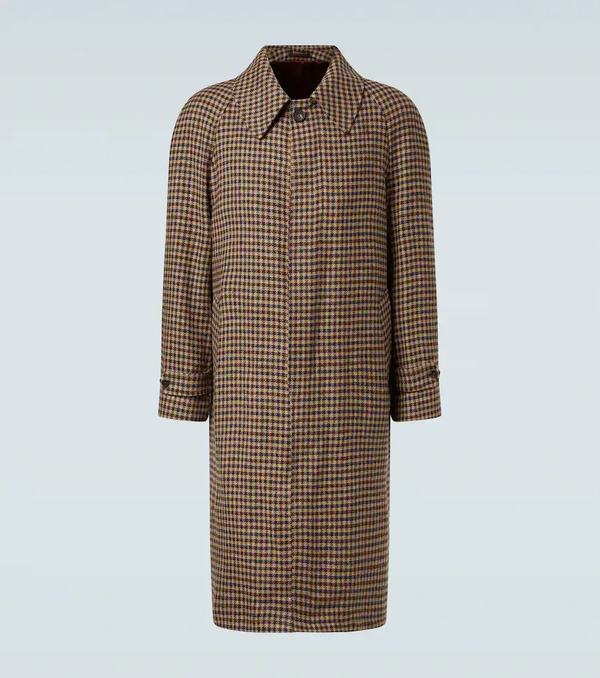  Rubinacci Rubinacci Houndstooth Virgin Wool Coat 