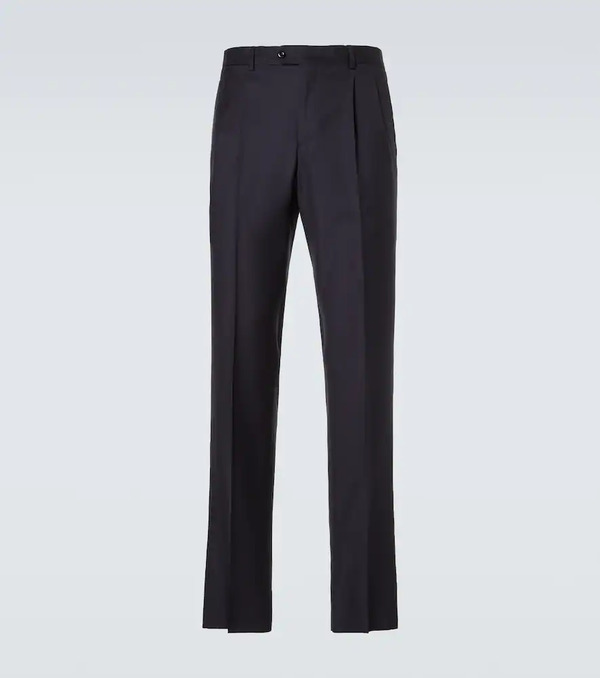  Rubinacci Rubinacci Pleated Virgin Wool Straight Pants 