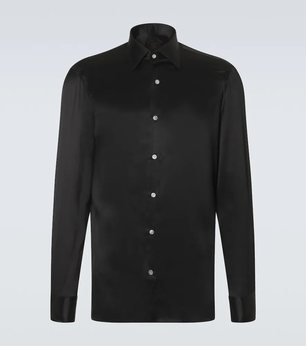  Rubinacci Rubinacci Silk Satin Shirt 