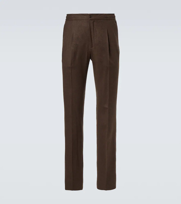  Rubinacci Rubinacci Virgin Wool Flannel Tapered Pants 