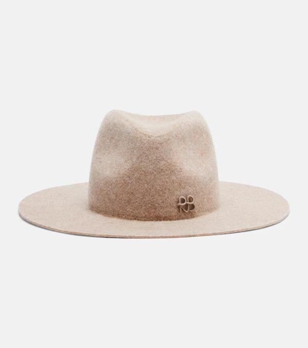  Ruslan Baginskiy Ruslan Baginskiy Monogram Wool-blend Felt Fedora 