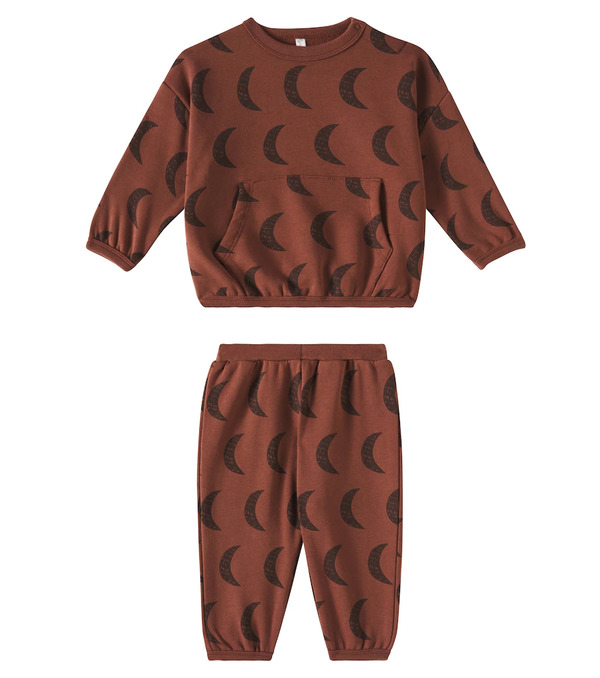  Rylee + Cru Rylee + Cru Moons Sweatshirt And Sweatpants Set 
