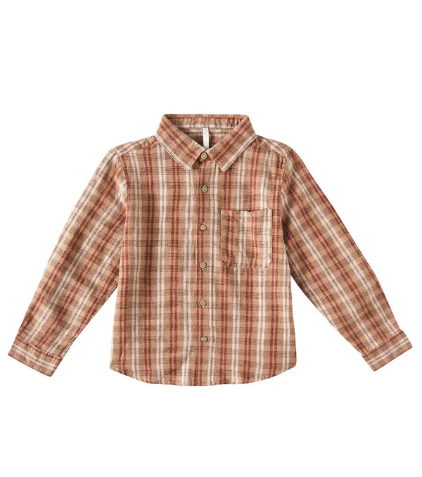  Rylee + Cru Rylee + Cru Plaid Linen-blend Shirt 