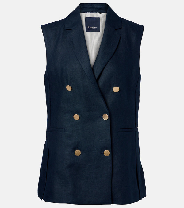 's Max Mara 's Max Mara Bird Linen Vest 