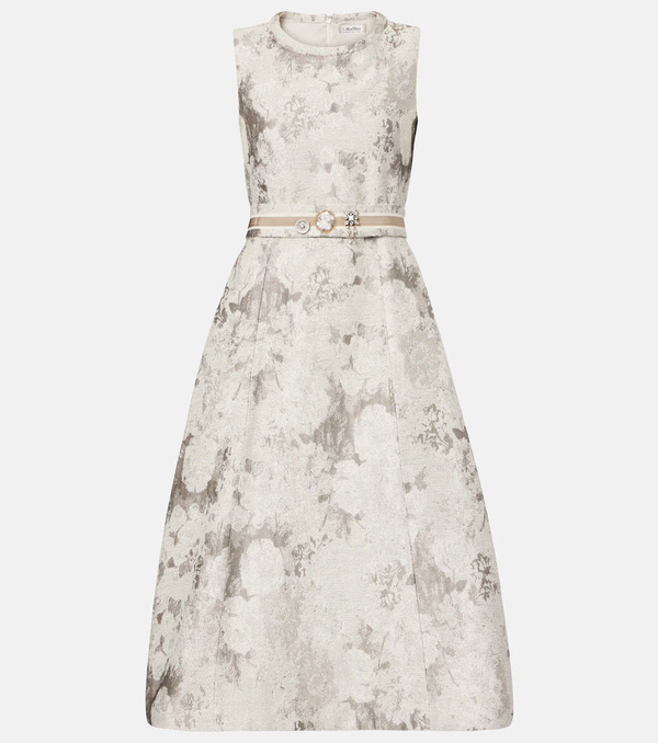  's Max Mara 's Max Mara Cotton-blend Jacquard Midi Dress 