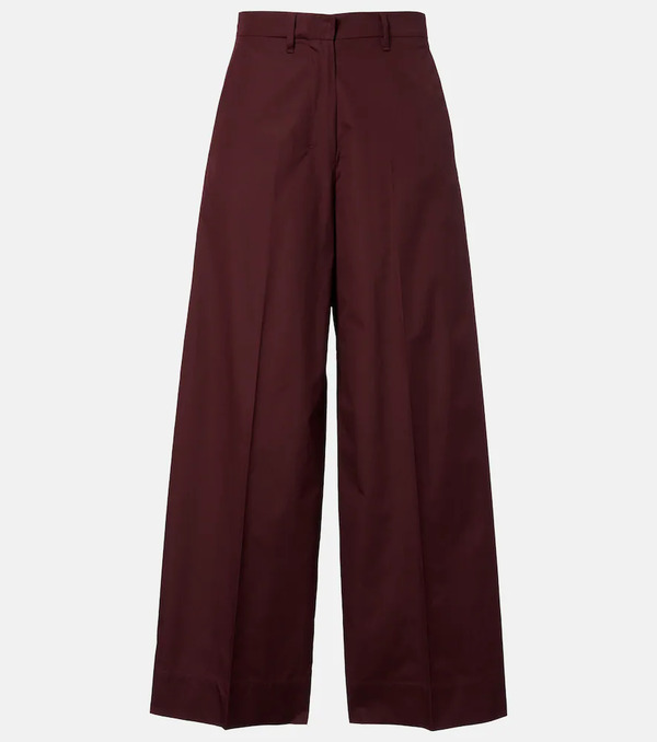  's Max Mara 's Max Mara Cropped Cotton Poplin Wide-leg Pants 