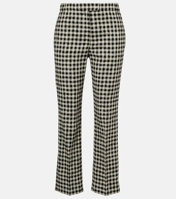  's Max Mara 's Max Mara Daisy Gingham Cropped Straight Pants 