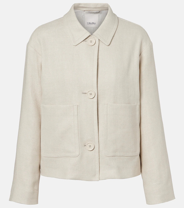  's Max Mara 's Max Mara Dattero Linen And Cotton Jacket 