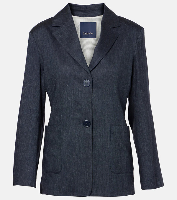  's Max Mara 's Max Mara Derna Linen-blend Twill Blazer 