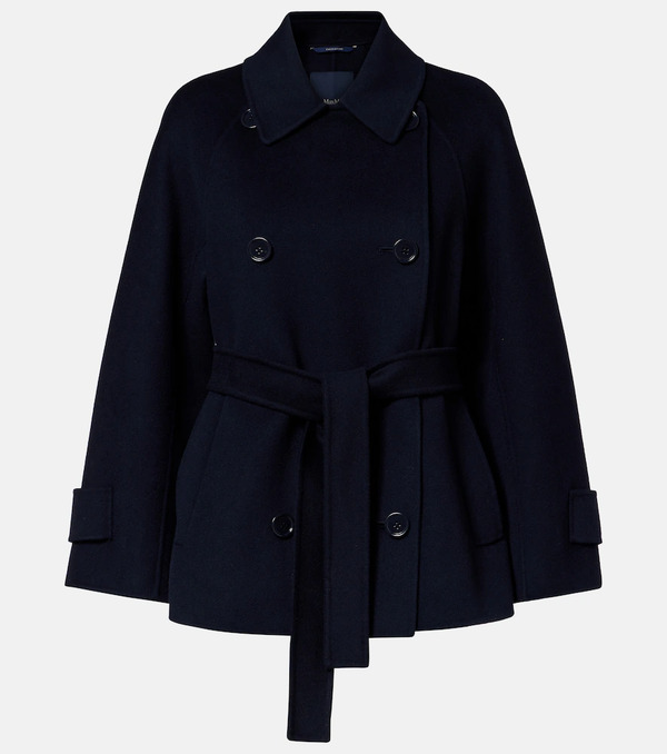  's Max Mara 's Max Mara Louise Belted Double-breasted Virgin Wool Jacket 