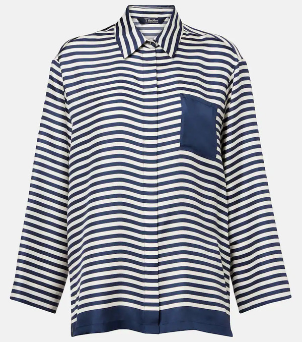  's Max Mara 's Max Mara Maya Striped Silk Shirt 