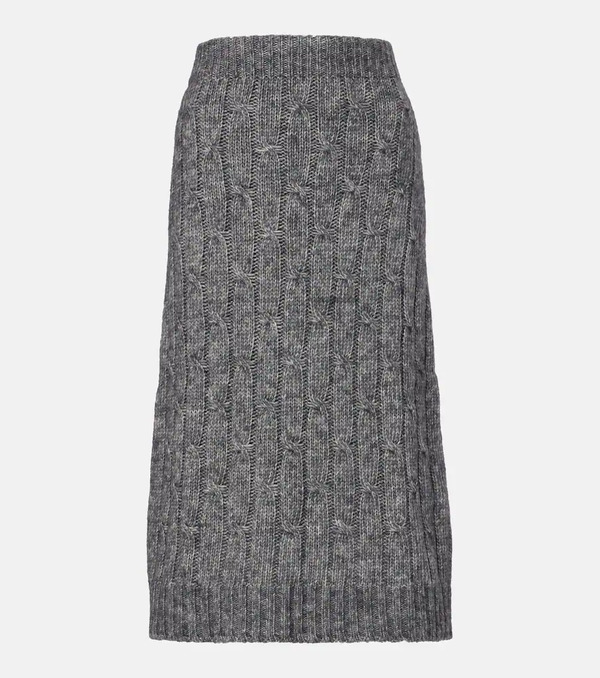  's Max Mara 's Max Mara Otello Cotton And Wool-blend Midi Skirt 