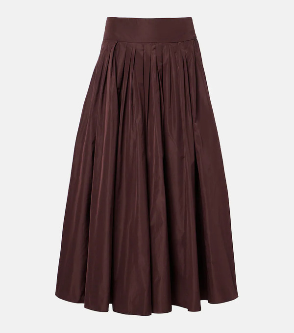  's Max Mara 's Max Mara Pleated Taffeta Midi Skirt 