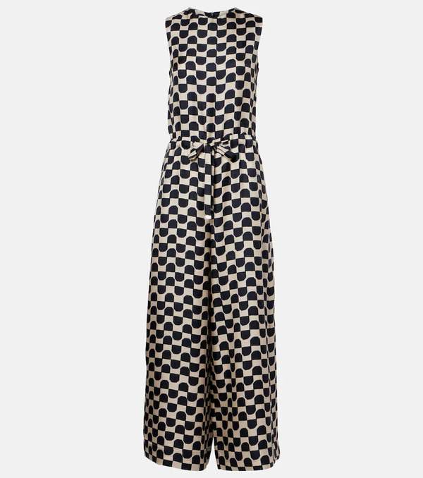  's Max Mara 's Max Mara Ronchi Printed Silk Jumpsuit 