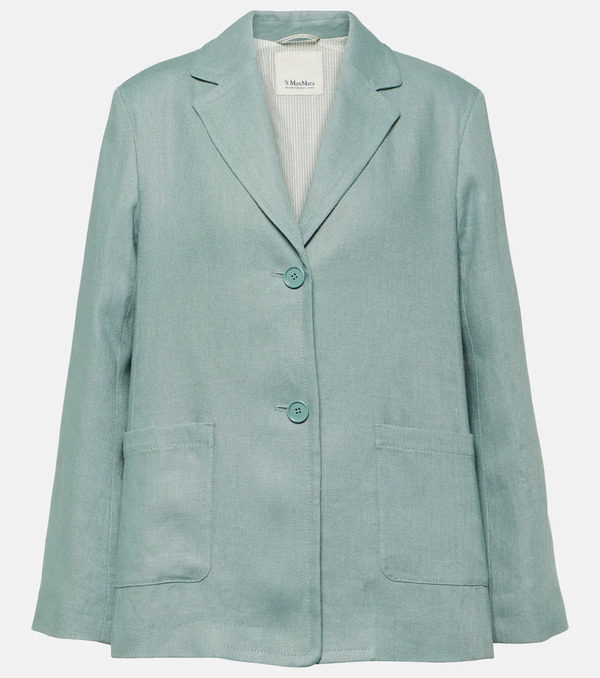  's Max Mara 's Max Mara Socrates Single-breasted Linen Blazer 
