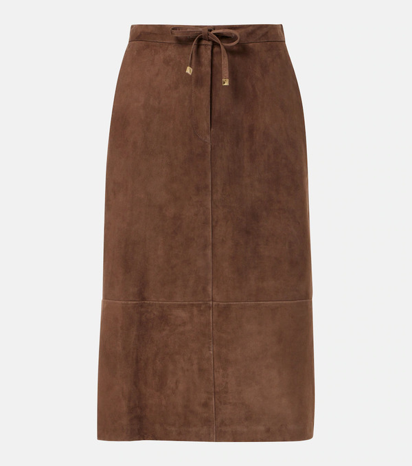  's Max Mara 's Max Mara Suede Midi Skirt 