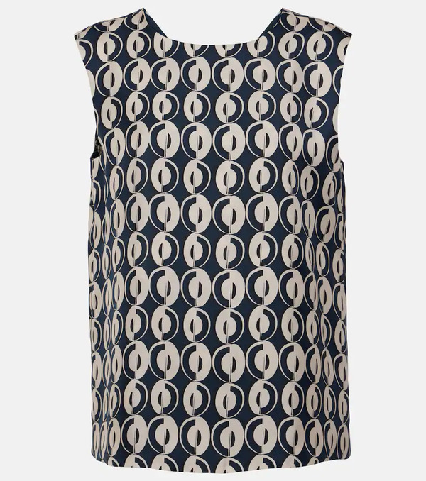  's Max Mara 's Max Mara Timetop Printed Silk Top 