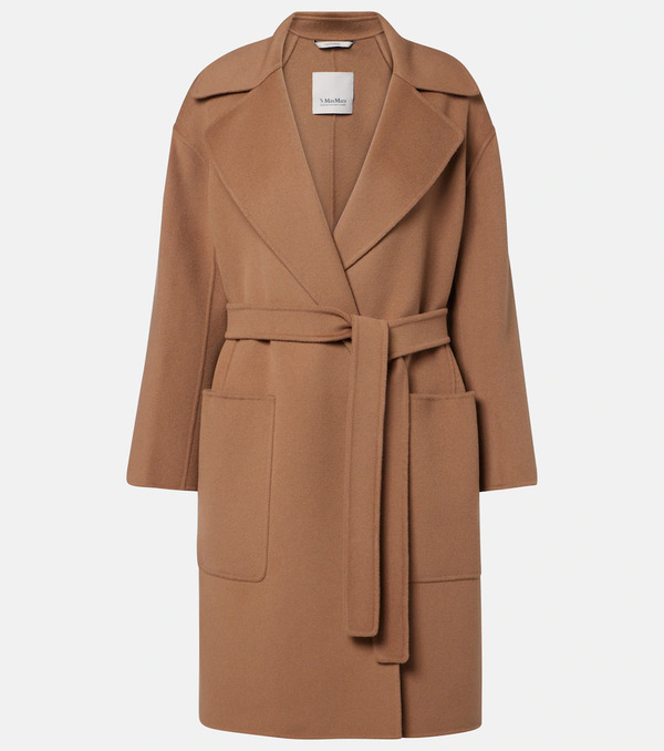  's Max Mara 's Max Mara Virgin Wool Wrap Coat 